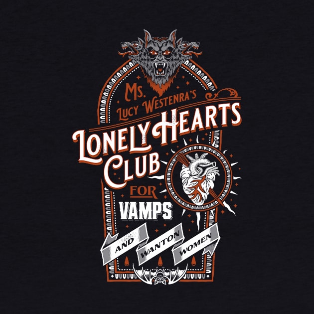 Vampire Lonely Hearts Club - Dracula  - Vintage Distressed Victorian Gothic by Nemons